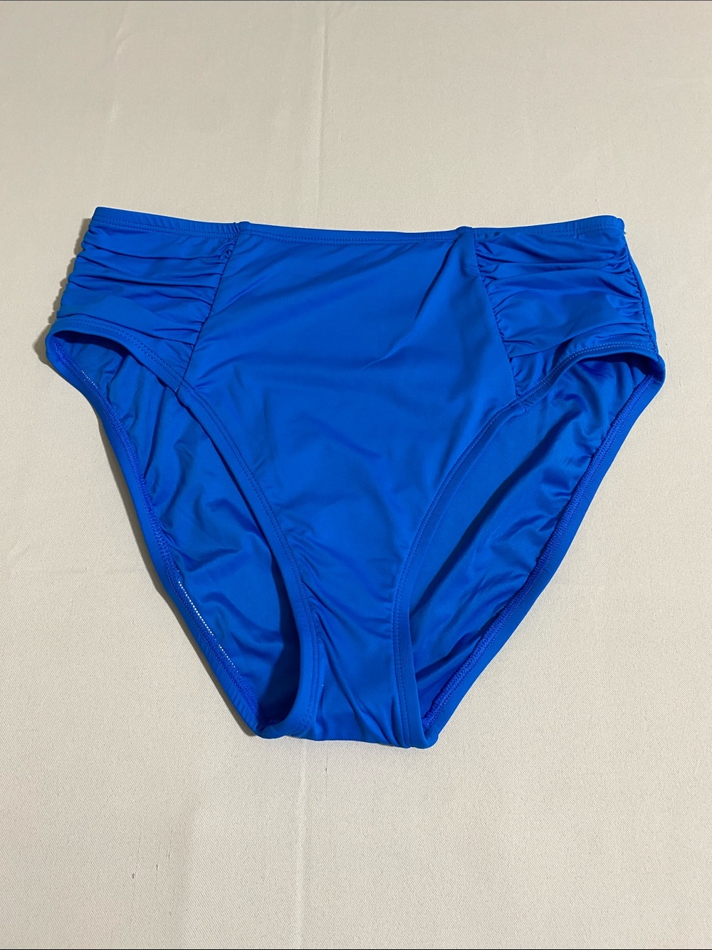 LA BLANCA High-waist Side Shirred Bikini Bottom w Tummy Control & UPF 50+ Size 6